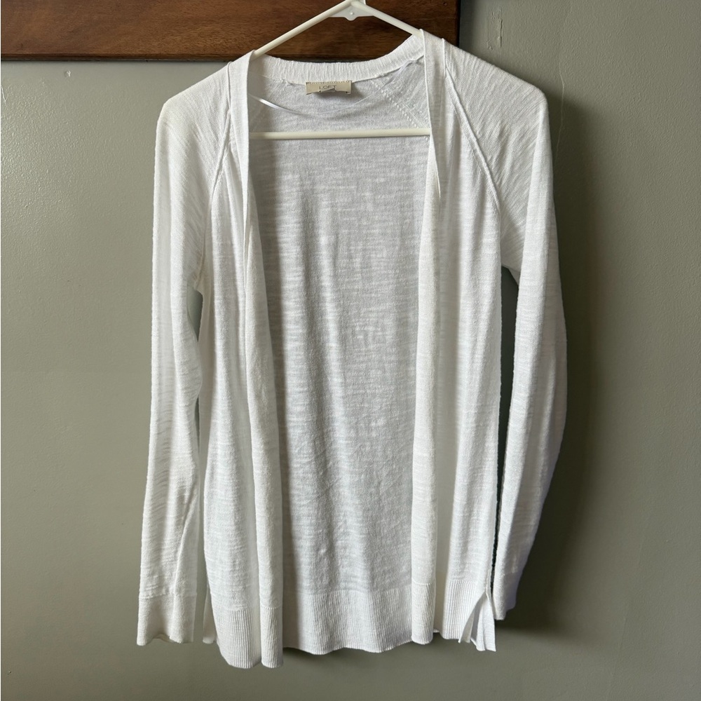 LOFT White cardigan